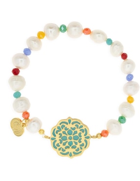 Pulsera Ablime Joyería Mandalas Con Acabado Baño De Oro