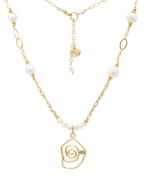 Collar Ablime Joyería Rosas de baño de oro