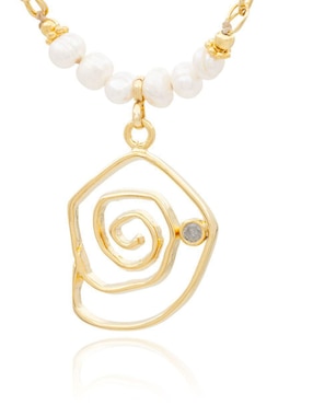 Collar Ablime Joyería Rosas de baño de oro