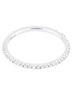 Anillo Valoro Piedras Naturales 14 k de oro blanco diamante brillante