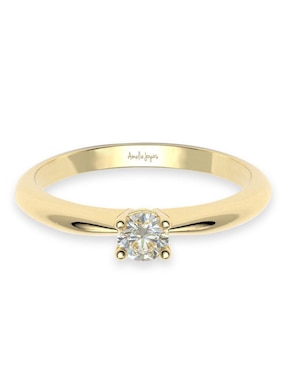 Solitario Amelie Joyas 14 K De Oro Zirconia