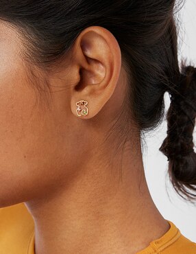 Aretes de oso Tous Tsuri de oro granate