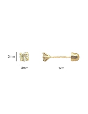 Broqueles cuadrados Mancini de oro diamante