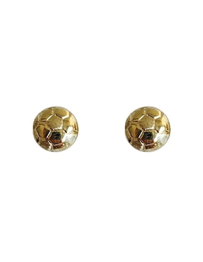 Broqueles de balón Punto Metálico de oro con acabado brillante