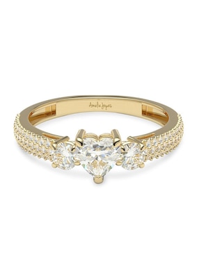 Anillo De Compromiso De Amelie Joyas 14 K De Oro Zirconia