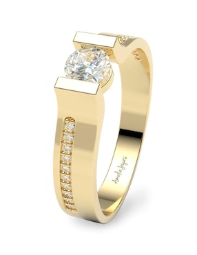 Anillo de compromiso de oro 14 k Amelie Joyas