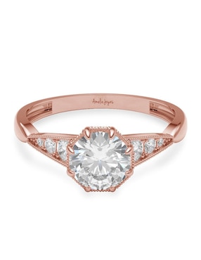 Anillo de compromiso de oro 14 k Amelie Joyas