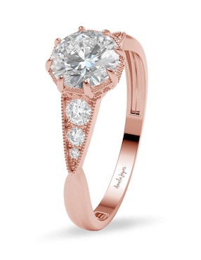 Anillo de compromiso de oro 14 k Amelie Joyas
