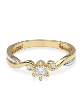 Anillo De Compromiso Amelie Joyas De Oro Zirconia