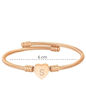 Pulsera Clepsidra de acero inoxidable con letra