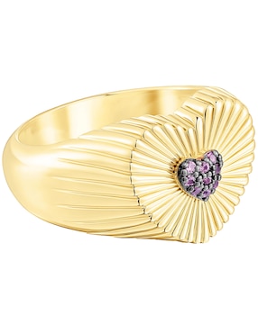Anillo de corazón Tous Iris motif P 925 de plata vermeil brillante