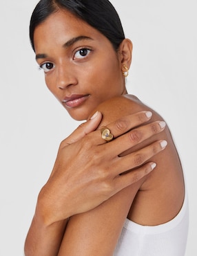 Anillo de corazón Tous Iris motif P 925 de plata vermeil brillante