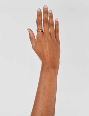 Anillo de corazón Tous Iris motif P 925 de plata vermeil brillante