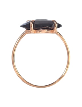Anillo de trébol Morganne Bello Victoria 18 k de oro rosa ónix brillante
