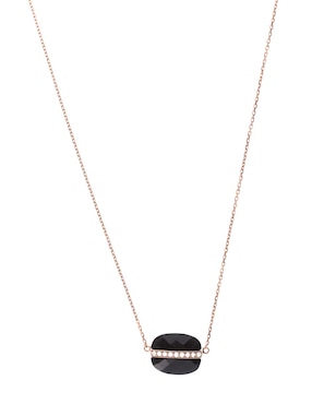 Collar ovalado Morganne Bello de oro rosa 18 K