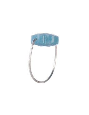 Anillo de trébol Morganne Bello 18 k de oro blanco cuarzo brillante