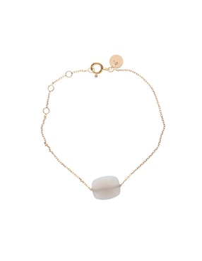 Pulsera Morganne Bello de oro amarillo con piedra lunar 18 k