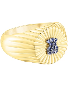 Anillo ovalado Tous Iris motif P 925 de plata vermeil iolita brillante