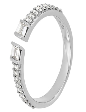Anillo Bony Levy 18 k de oro blanco diamante brillante