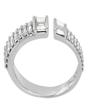 Anillo Bony Levy 18 k de oro blanco diamante brillante