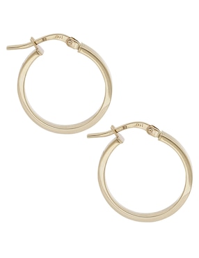 Aretes redondos Bony Levy de oro con acabado brillante