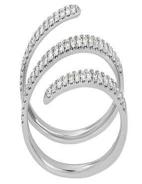 Anillo Bony Levy 18 k de oro blanco diamante brillante