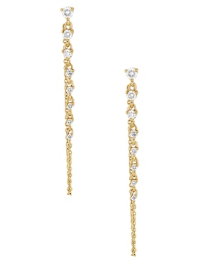 Aretes Bony Levy de oro con acabado brillante diamante