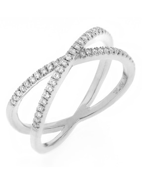 Anillo Bony Levy 18 k de oro blanco diamante brillante