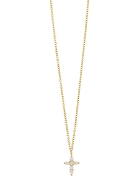 Collar de cruz Bony Levy de oro 18 K