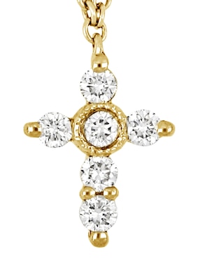Collar de cruz Bony Levy de oro 18 K