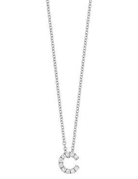 Collar de letra c Bony Levy de oro blanco 18 K