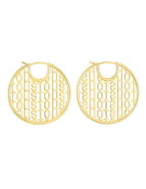 Aretes de aro redondos Tous Logo