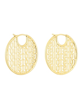 Aretes de aro redondos Tous Logo