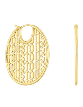 Aretes de aro redondos Tous Logo