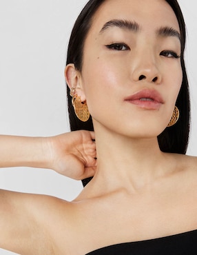 Aretes de aro redondos Tous Logo
