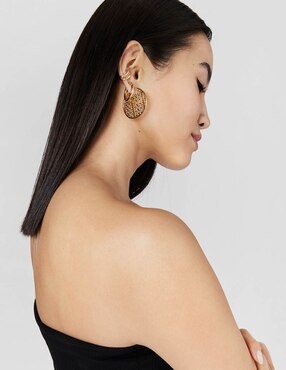 Aretes de aro redondos Tous Logo