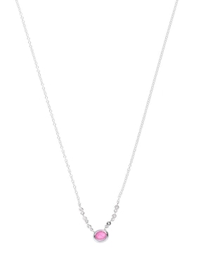 Collar ovalado Meira T de oro blanco 14 K