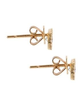 Broquel de ojo Meira T de oro 14 K con acabado pavé topacio y diamante