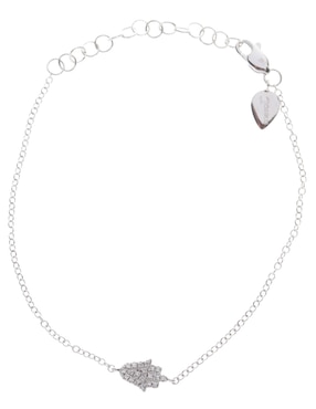 Pulsera Meira T de oro blanco con diamante 14 k
