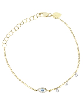 Pulsera Meira T de oro 14 K con acabado brillante
