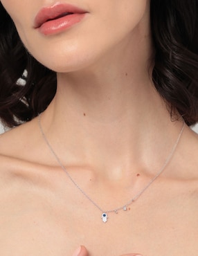 Colgante de mano Meira T de oro blanco 14 K