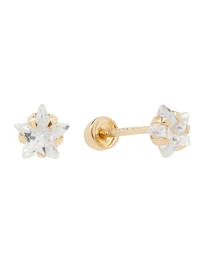 Broqueles De Estrella Ttvarios De Oro 14 K Zirconia