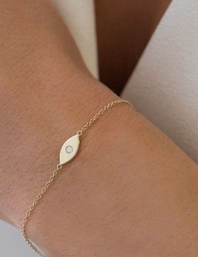 Pulsera Zoe Lev de oro 14 K con acabado pulido