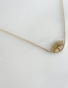 Collar de ojo Zoe Lev de oro amarillo 14 K