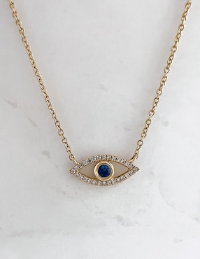 Collar de ojo Zoe Lev de oro 14 K