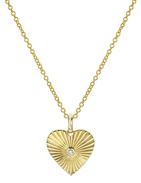 Collar de corazón Zoe Lev de oro 14 K