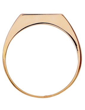 Anillo cuadrado Fonelli 14 k de oro amarillo diamante pulido