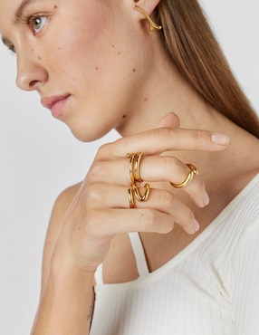 Anillo Tous New hav P 925 de plata vermeil brillante