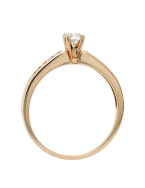 Solitario de oro 14 k Valessa diamante