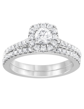 Anillo de compromiso de oro blanco 14 k Ayla